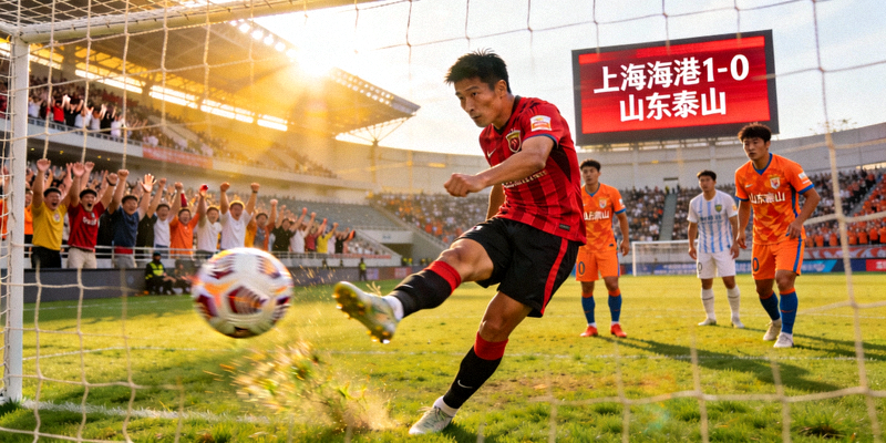 武磊破门助上海海港战胜山东泰山